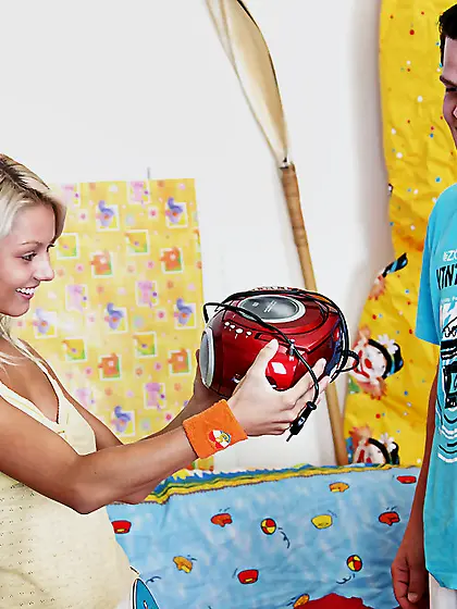 Slender teen blowjob