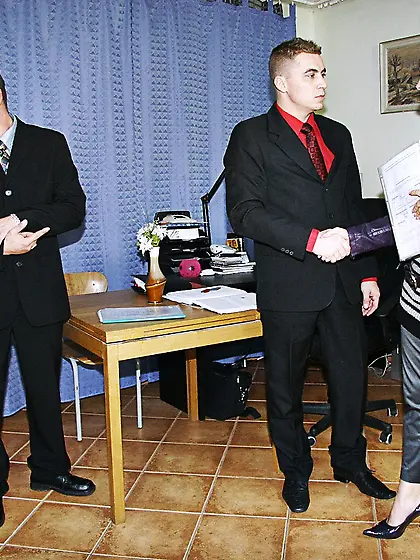 Blonde secretary slut fucked