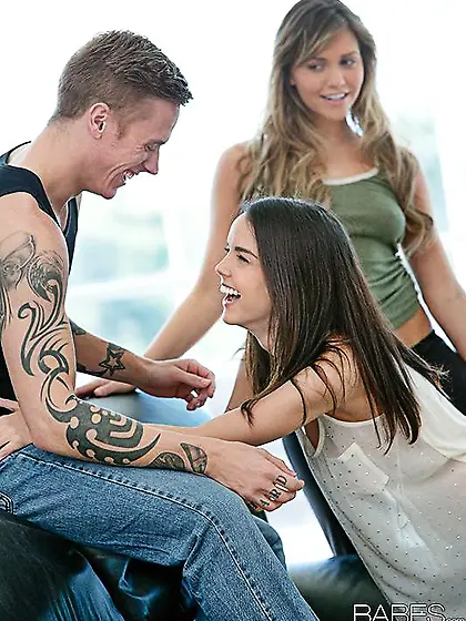 Couple in jeans thinks their bestie is nothing but a little whor