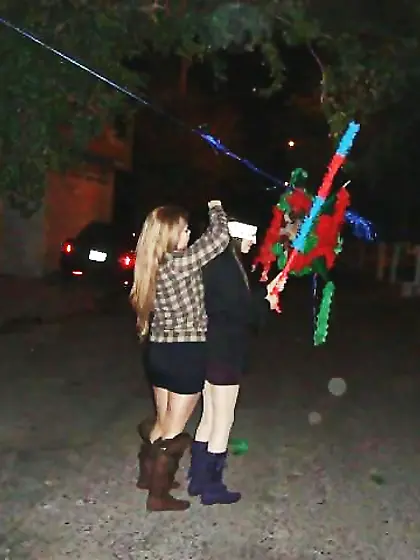 Mexican in pantyhose and pantimedias