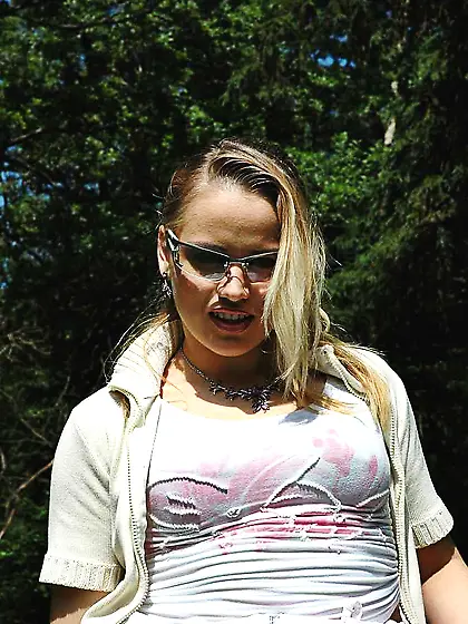 Public pee girl