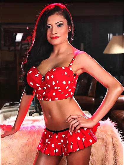 Cute asian red outfit