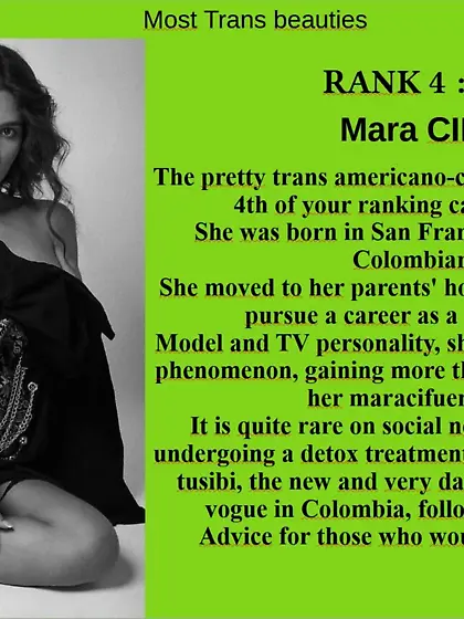 4th Supermodels category : Mara CIFUENTES