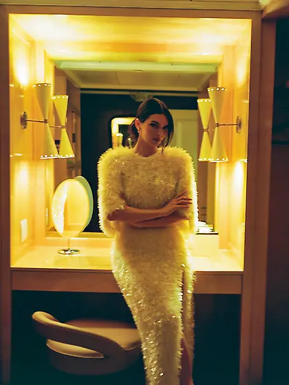 Kendall Jenner in a white dress