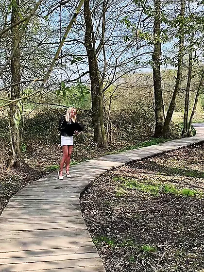 Blonde fucked rough outdoor