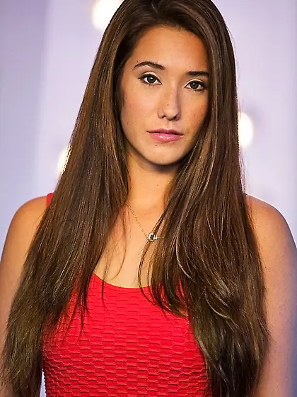 Red dress thrown away so slender girl can finally show her asset