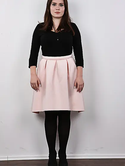 Chubby brunette babe black