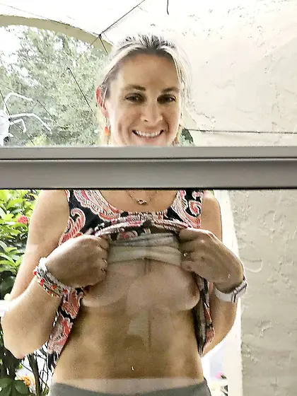 My Slut Wife Kate Flashing Her Little Tits
