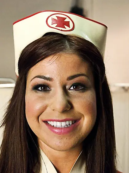 Sexy nurses heeled red