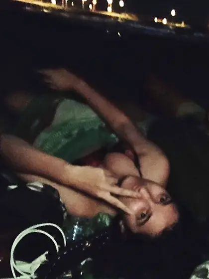 Girls On The Beach at Night