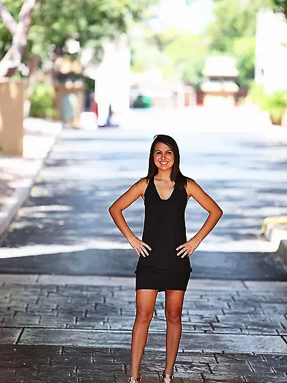 Flirty young girl black