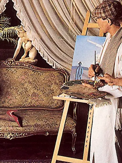 Hairy seventies lady pleasing