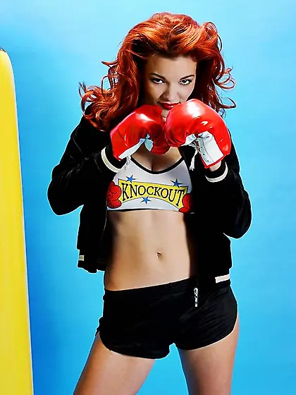 Provocative huge titty babe