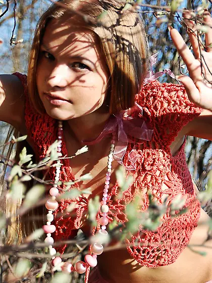 Tight,  fit babe with sexy legs enjoying the limelight in the woo