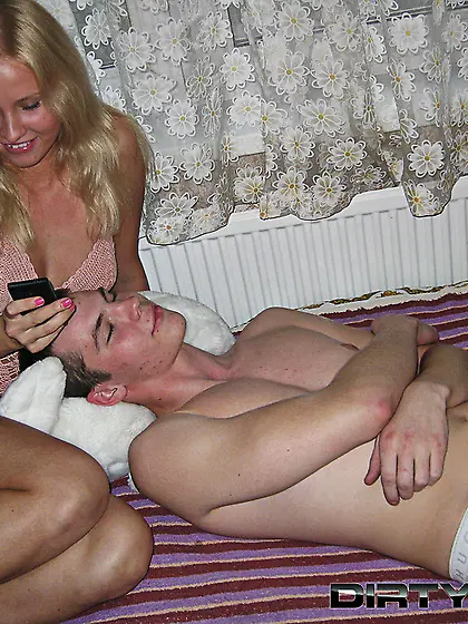 Angry blonde cutie cheats