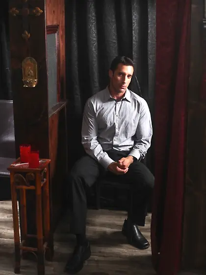 Handsome priest covets topless