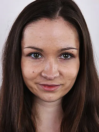 Cute young brunette fleshy