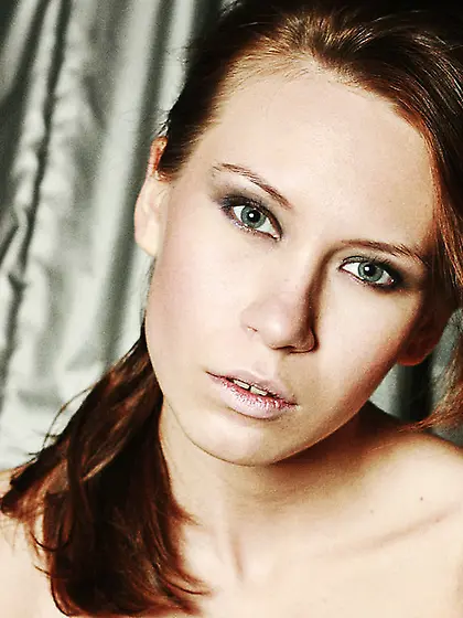 White girl brown hair