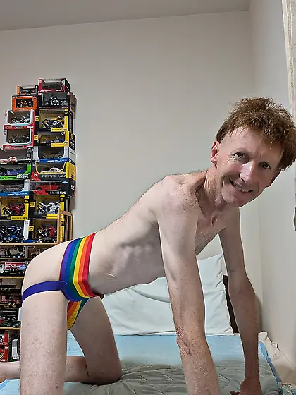 Me wearing various new jockstraps and thongs