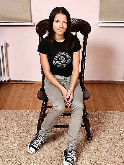 Kinky brunette Jenny Lover shows her professionalism of pussy an