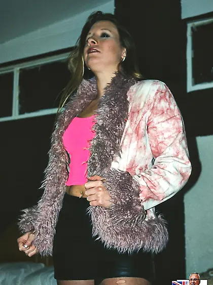 Erotic female in a fur coat smokes and gets penetrated in rear b