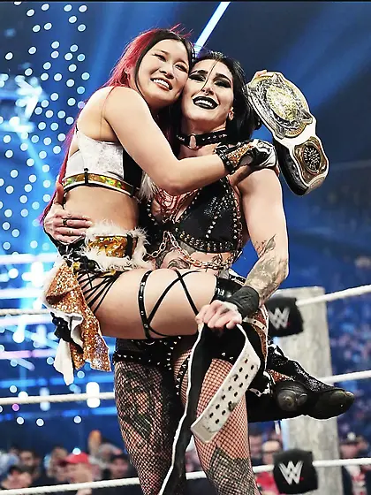 Iyo Sky and Rhea Ripley