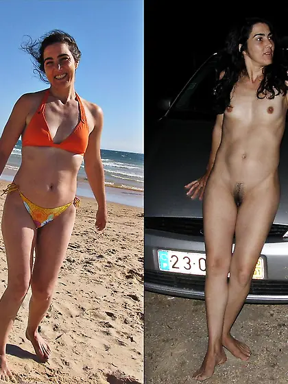 Dressed and undressed amateur milf