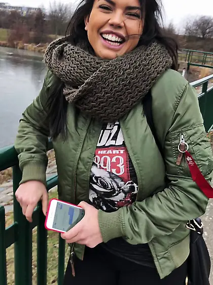 Big tits amateur car