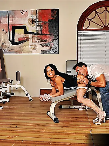 Black haired hottie white