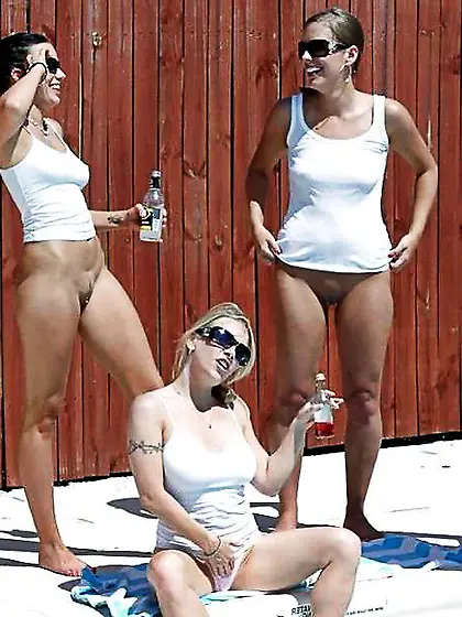 Naked lesbos in pool