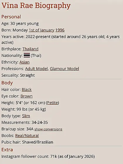 Vina Rae re-boot - petite Thai goddess