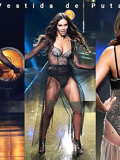 Cristina vestida de puta en minifalda.  Slutwear