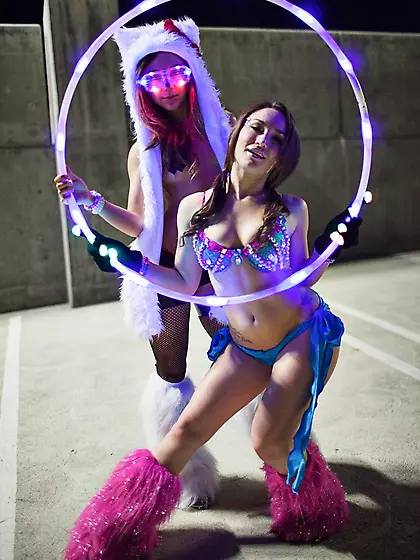 Lesbian rave sluts Remy LaCroix and Gabriella Paltrova fool arou