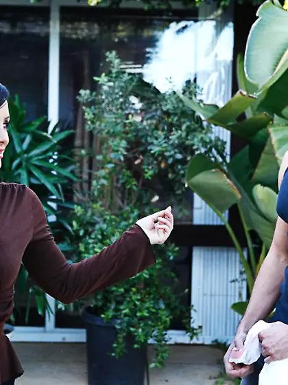 Cock hungry brunette with huge tits Lisa Ann wears stockings whe