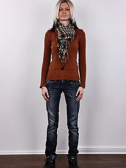 Pretty sexy blonde slim