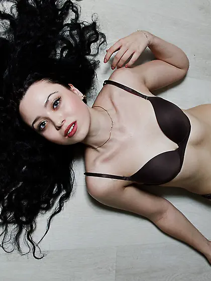 White teen black hair