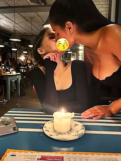 My slutty gf on a date