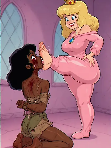 Nigger Worships the Aryan Princess’s Feet