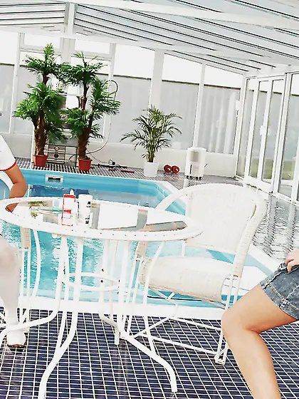 Tiny tits lesbian cosplay