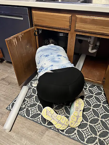 Wife’s thong poking out