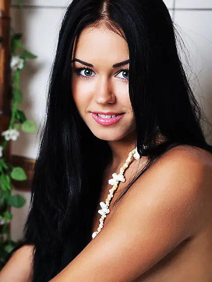 Happy seductive young girl