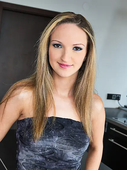 Green panties luxurious-looking blonde fucks her ass with toys