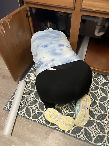 Wife’s thong poking out