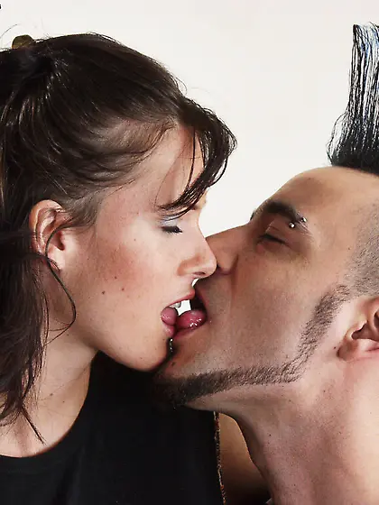 European brunette Jennifer Dark in white socks gets her shaved p