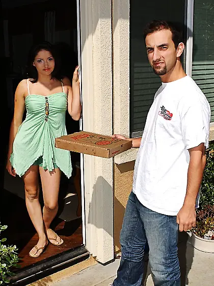 Adriana Faust spreads her sexy legs for the camera and gets her