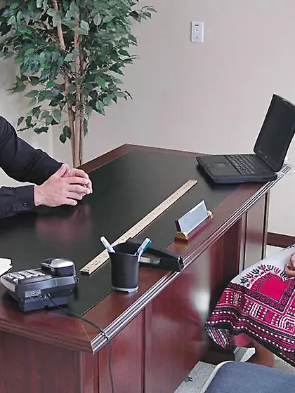 Lavish brunette black studded