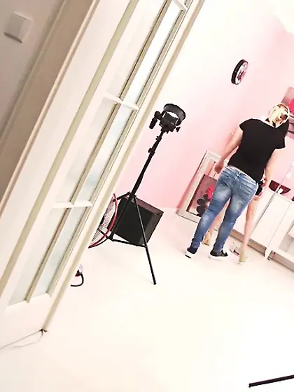 Angelic brunette baby pink