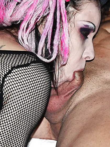 A lady guides her lover through an intimate hardcore fucking