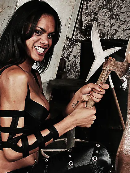 Extreme shemale domination action