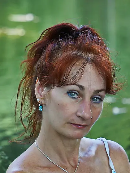 on green-pond background